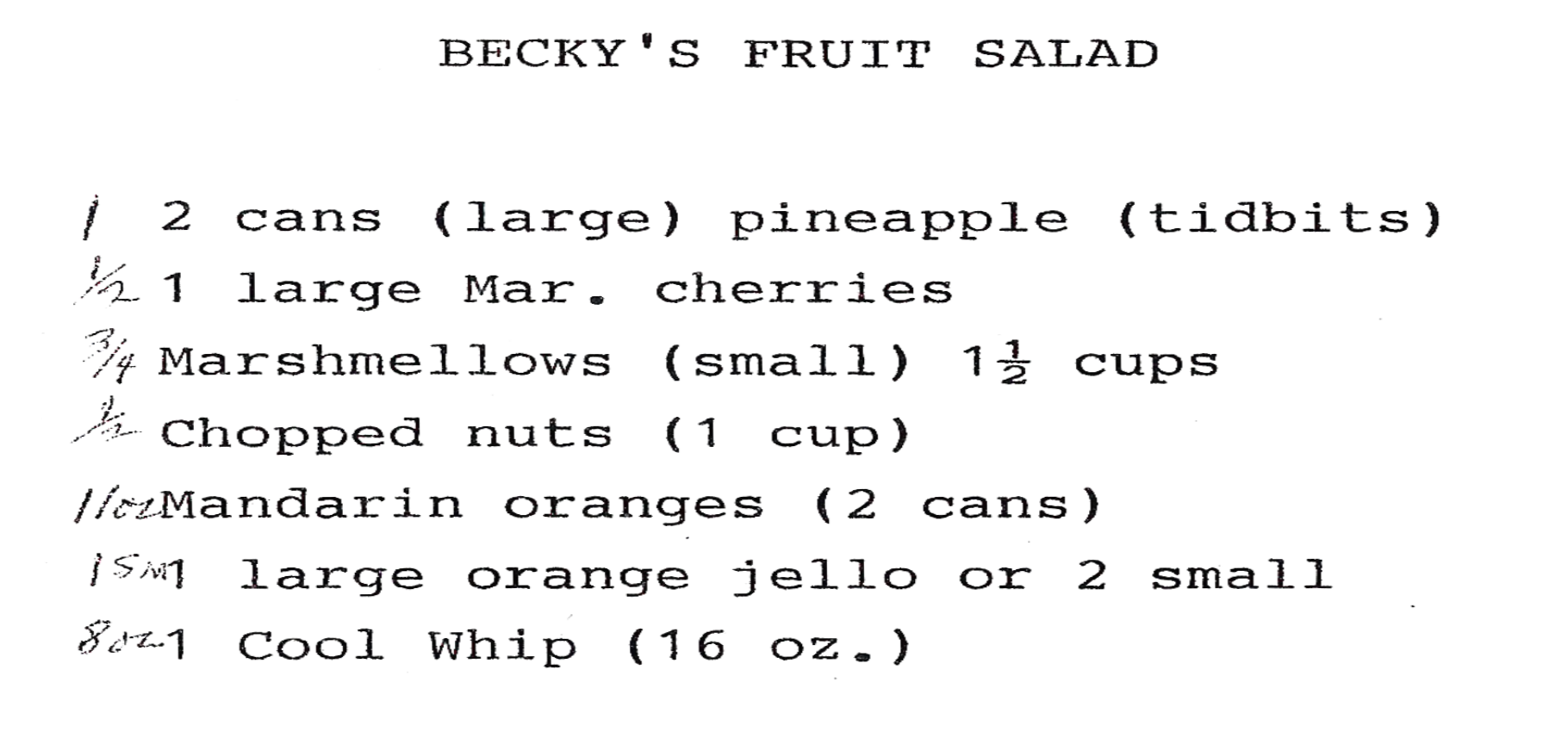 Becky's Fruit Salad Image